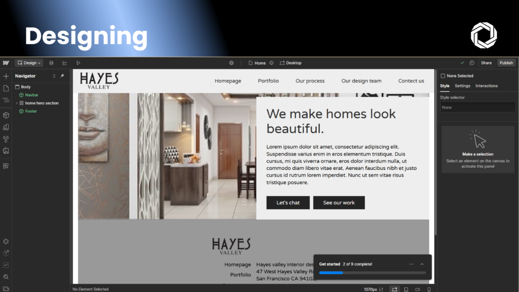Designing the Web Application