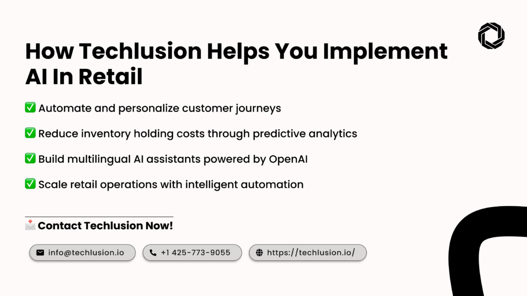 How Techlusion Helps You Implement AI in Retail